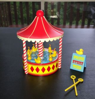 Calico Critters Sylvanian Families Hook A Duck Carousel Fairground Rare Complete