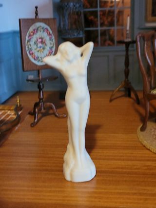 Miniature Artisan Signed Sea Porcelain Lady Statue