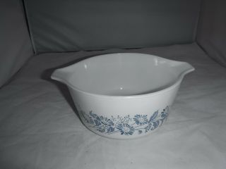 Vintage Pyrex Colonial Mist White Blue Floral Casserole Dish 474 - B 1.  5