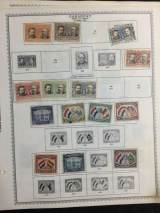 Tcstamps 12x Pages Very Old Paraguay Postage Stamps 253