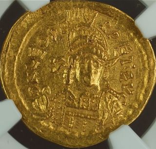 Leo I,  457 - 474 Ad,  Gold Solidus East.  Roman Empire,  Ngc Ch Xf Ancient Strike 5/5