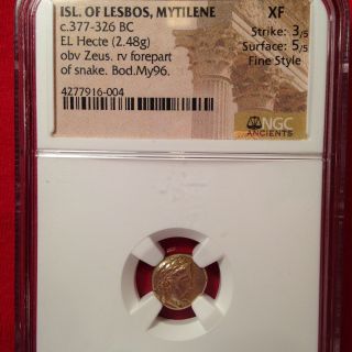 377 Bc Isle Of Lesbos El Hecate Zeus And Rv Snake Ngc Xf Fine Style