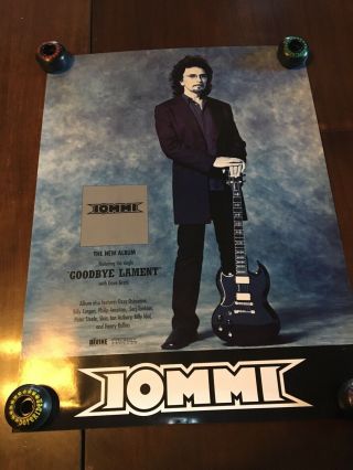 Tony Iommi Promo Poster 18x24,  Black Sabbath,  Vintage