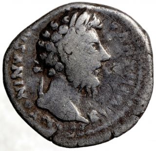 Roman Empire Denarius Marcus Aurelius (161 - 180 Ad) Silver Coin 7385