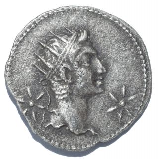 Caligula With Divus Augustus Ar Denarius Roman Empire 37ad Silver Novelty Strike