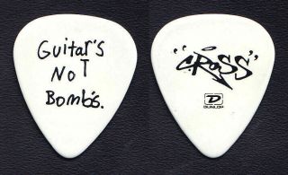 Lenny Kravitz Craig Ross Guitars Not Bombs White Guitar Pick - 2010 Tour