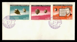 Dr Who 1966 Paraguay Fdc John F Kennedy Jfk Space Combo F72637