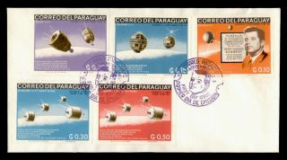 Dr Who 1966 Paraguay Fdc John F Kennedy Jfk Space Combo F72636