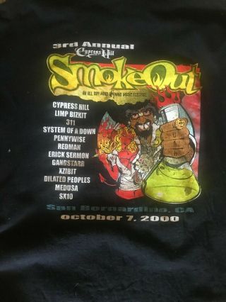 Cypress Hill Smoke Out 2000 T - Shirt 2x Concert