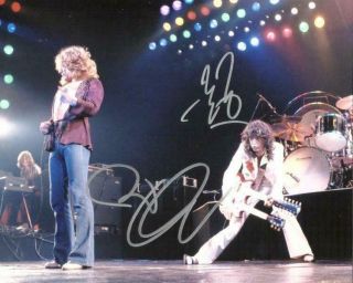 Reprint - Robert Plant - Jimmy Page Led Zeppelin Signed 8 X 10 Glossy Photo Rp