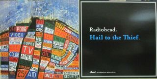 Radiohead 2003 Hail To Thief 2 Sided Promo Poster/flat Flawless Old Stock
