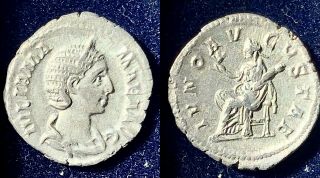 Roman Empire 222 - 235 Ad Julia Mamaea Silver Denarius