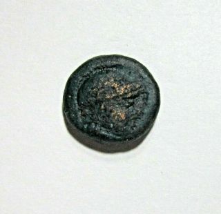 Mysia,  Pergamon.  Ae 14,  Circa 2nd Century Bc.  Athena/ Coiled Snake.