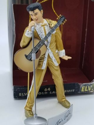 Elvis Collectables Christmas Ornament 64 Gold Lame Suit Trevco