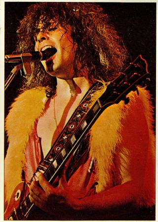 T - Rex - Marc Bolan Rare 1975 Sticker,  Panini Pop Stars 78 Italy,  3x6 Inches
