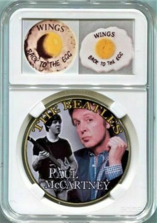Beatles Paul Mccartney 1979 Back To The Egg Colorized Gold Medal Display