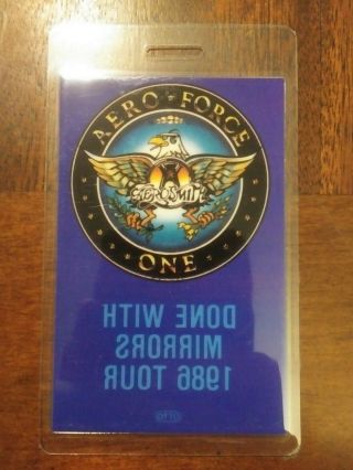 Aerosmith 1986 Done With Mirrors Tour Backstage Concert Pass Vip Laminate