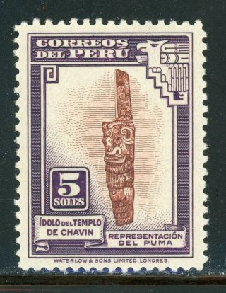 Peru Mnh Selections: Scott 383 5s From Series Of 1938 Waterlow Cv$13,