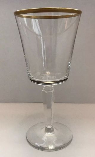 Lenox Eternal Gold Trim Crystal Wine Glass 6 1/2”