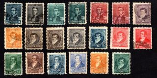 Argentina 1892 - 97 Group Of Stamps Mi