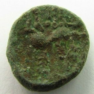 Ancient Celtic Uncertain Bronze Coin Circa 100 Bc (665)
