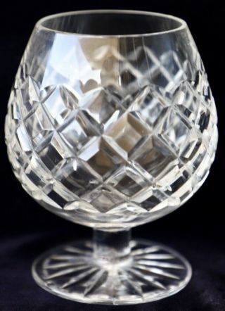 Vintage Retro Diamond Cut ?bohemia Or German Crystal Balloon Glass 10cm 250ml