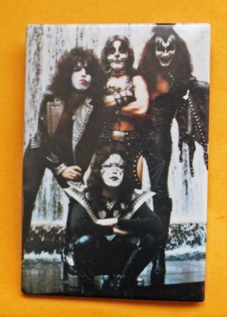 Vintage Undated Kiss (gene Simmons,  Paul Stanley) Band Group Button / Pinback