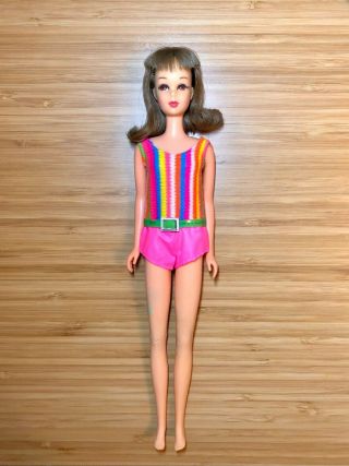 Vintage Barbie Francie 1170 Twist N Turn Tnt Bend Leg Oss Swimsuit