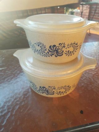 Vintage Pyrex Homestead Casserole Dish 2 473 With Lid