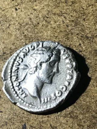 Vf Antoninus Pius & Marcus Aurelius”as Caesar”silver Denarius Emperor Both Sides