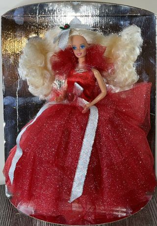 Vintage 1988 Happy Holidays Barbie Doll W/box Accessories Inserts Rare Christmas