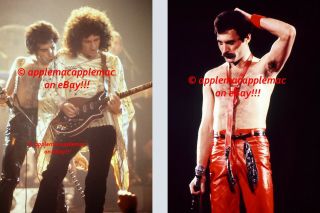 Queen Band Freddie Mercury In Concert Set Of Photos (a) Photo Brian May