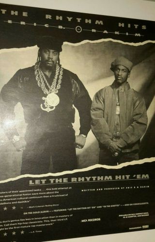 Vintage Erik B and Rakim Album Release Advert Let The Rhythm Hit ' em 2