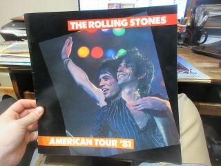 1981 The Rolling Stones American Tour Concert Program Souvenir Mick Jagger Band