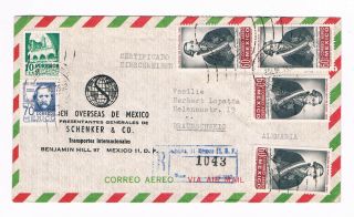 Mexico Registered Airmail Cover 1962 To Germany (b7/100)