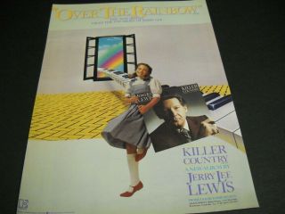 Jerry Lee Lewis The Wizardry Of Over The Rainbow 1980 Promo Poster Ad