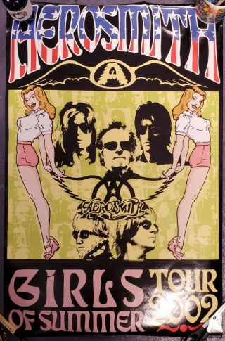 Aerosmith - Girls Of Summer Your 2002 Poster 34 " ×22 " Vintage