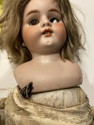 Antique German 21” Simon Halbig Dainty Dorothy 1080 Bisque Head Doll Kid Body