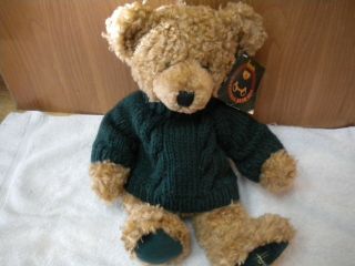 Harrods Christmas 1998 Teddy Bear With Green Sweater