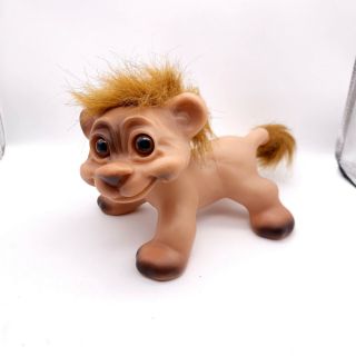 8 " Vintage Troll Lion Doll Dam Patent Made In Denmark By Gjol