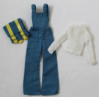 Vintage 1972 Barbie Francie Cool Coveralls Outfit 3281 Overalls Backpack Top