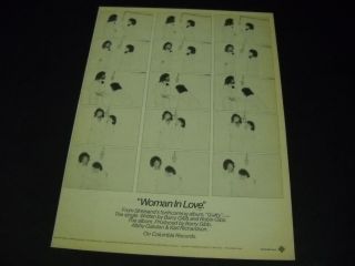Barbra Streisand A Woman In Love With Barry Gibb 1980 Promo Poster Ad