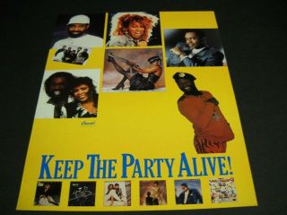 Keep The Party Alive Tina Turner Frankie Beverly George Clinton Promo Poster Ad