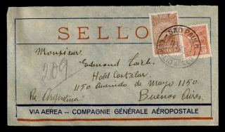 Dr Who 1933 Brazil Sao Paulo Airmail To Argentina F70821