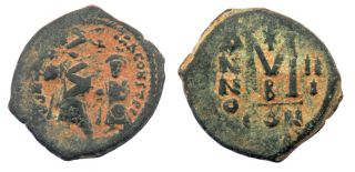 Byzantine Heraclius Follis Overstruck At Phocas Follis