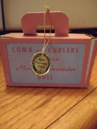 Vintage Madam Alexander Comb And Curlers In Suitcase With Award Tag