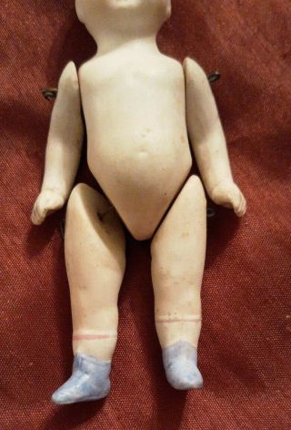 Antique German Hertwig Parian? Doll movable arms & Legs 3 3/4 