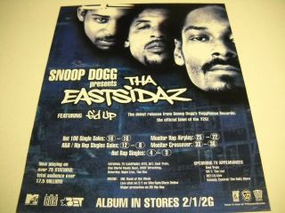 Tha Eastsidaz Presented By Snoop Dogg 2000 Promo Poster Ad