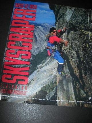 David Lee Roth Mountain Climber 1988 Promo Poster Ad