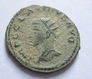 Ae - Antoninian Of Claudius Gothicus With Left Portrait Rv.  Virtus Standing Right